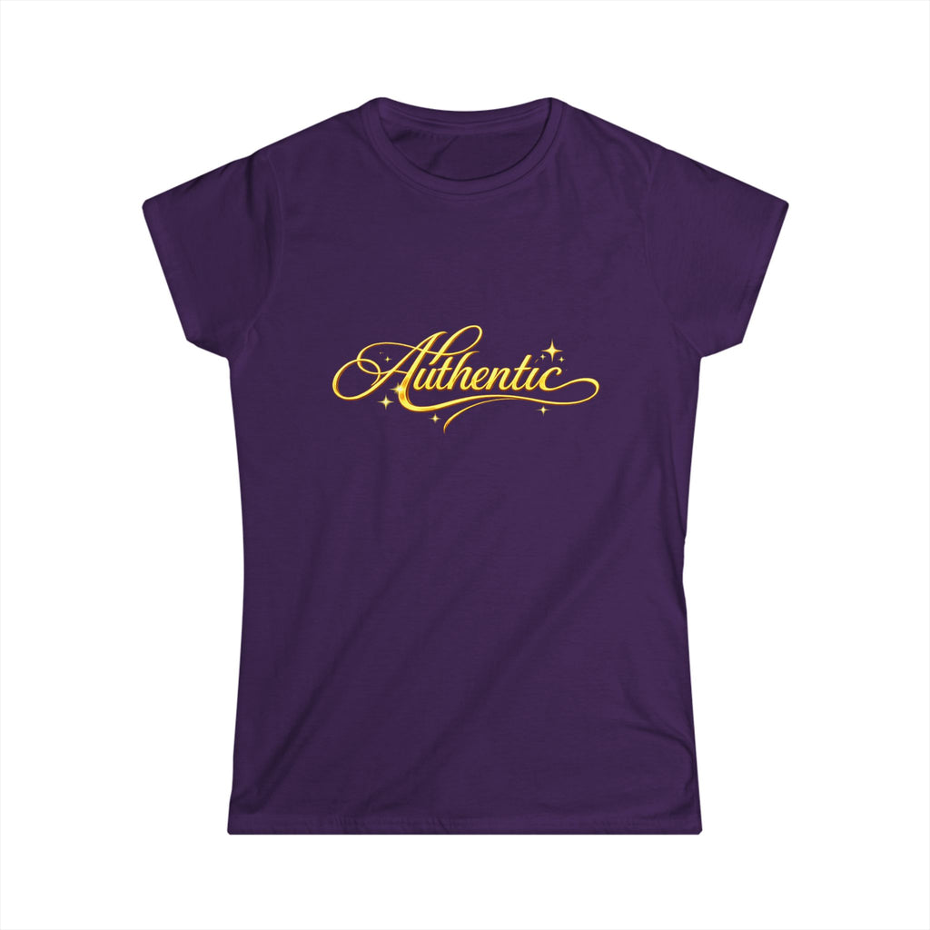 Authentic gold script tee Women's Softstyle Tee