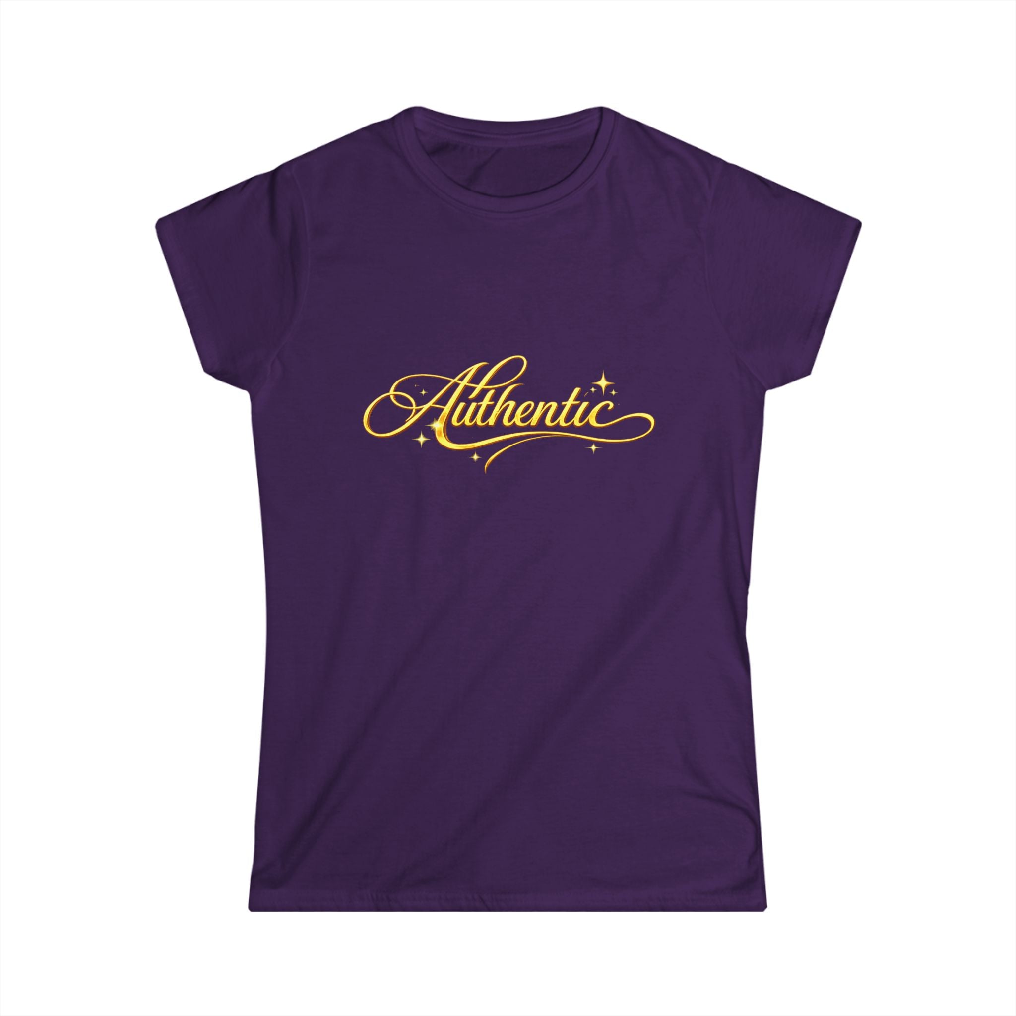 Authentic gold script tee Women's Softstyle Tee