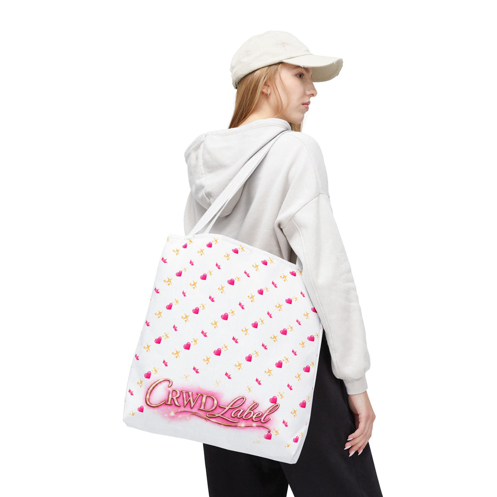 Unbothered Cat Tote Bag – Pink Cute Coffee Cat AOP Tote