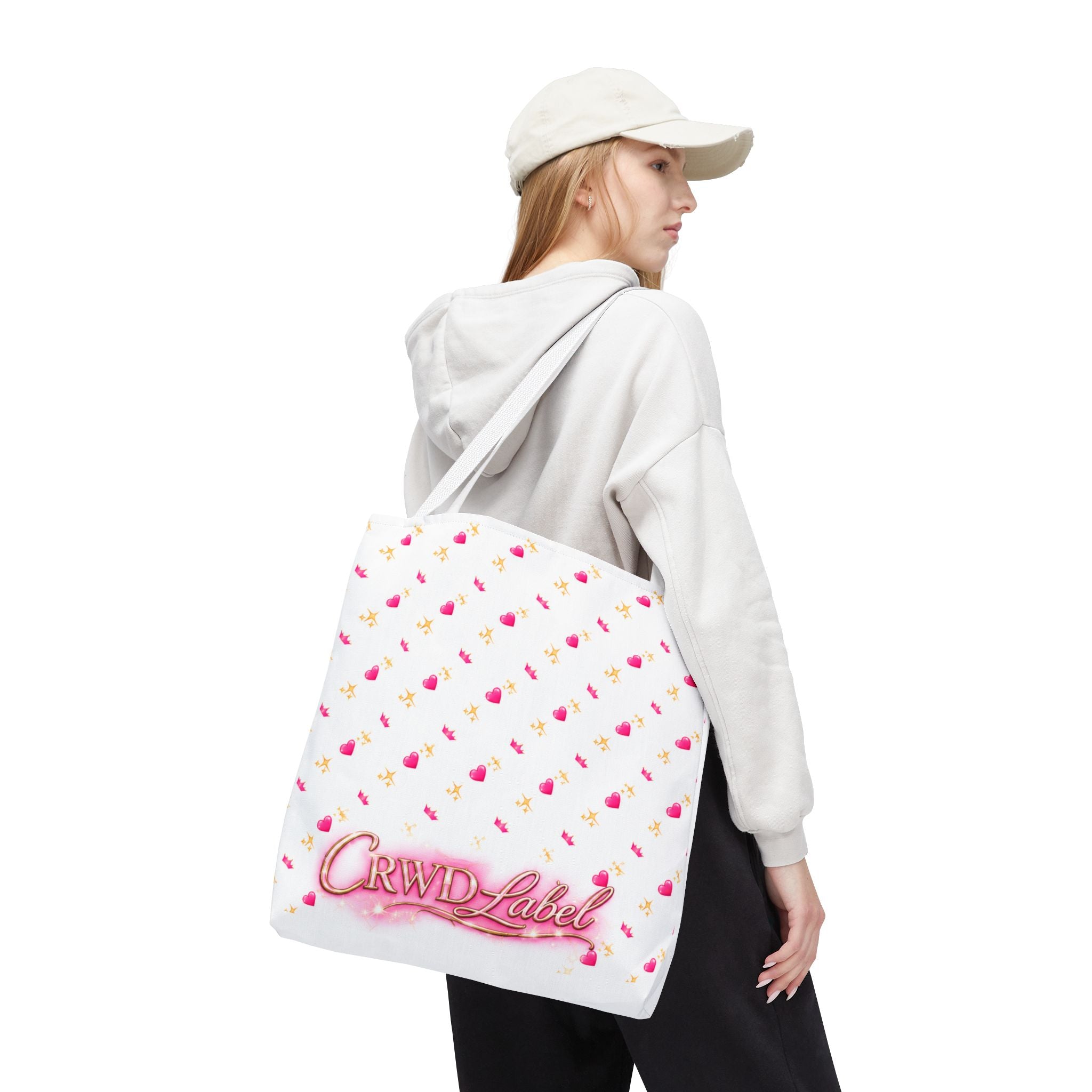 Unbothered Cat Tote Bag – Pink Cute Coffee Cat AOP Tote