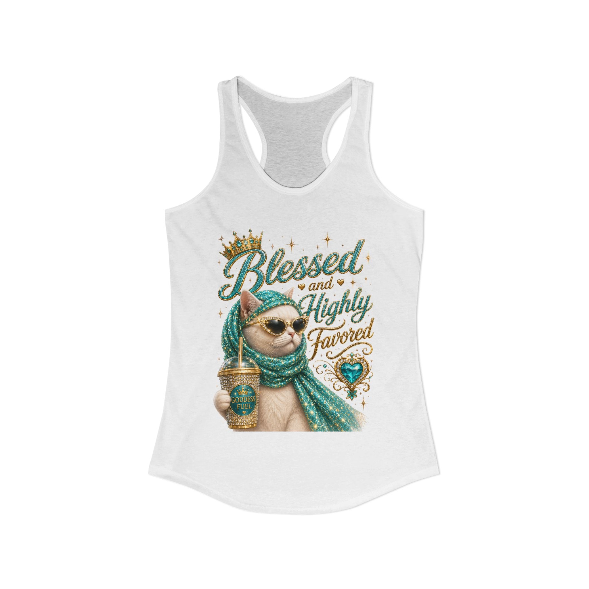 Blessed & Highly Favored Sassy Cat Graphic T