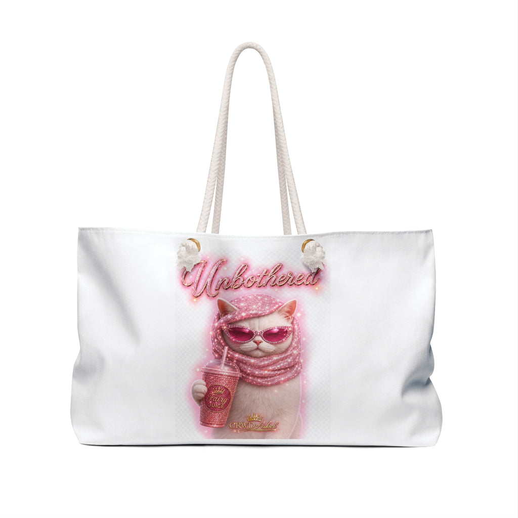 “Unbothered” Large Weekender Bag — 'Unbothered' Cute Travel Tote