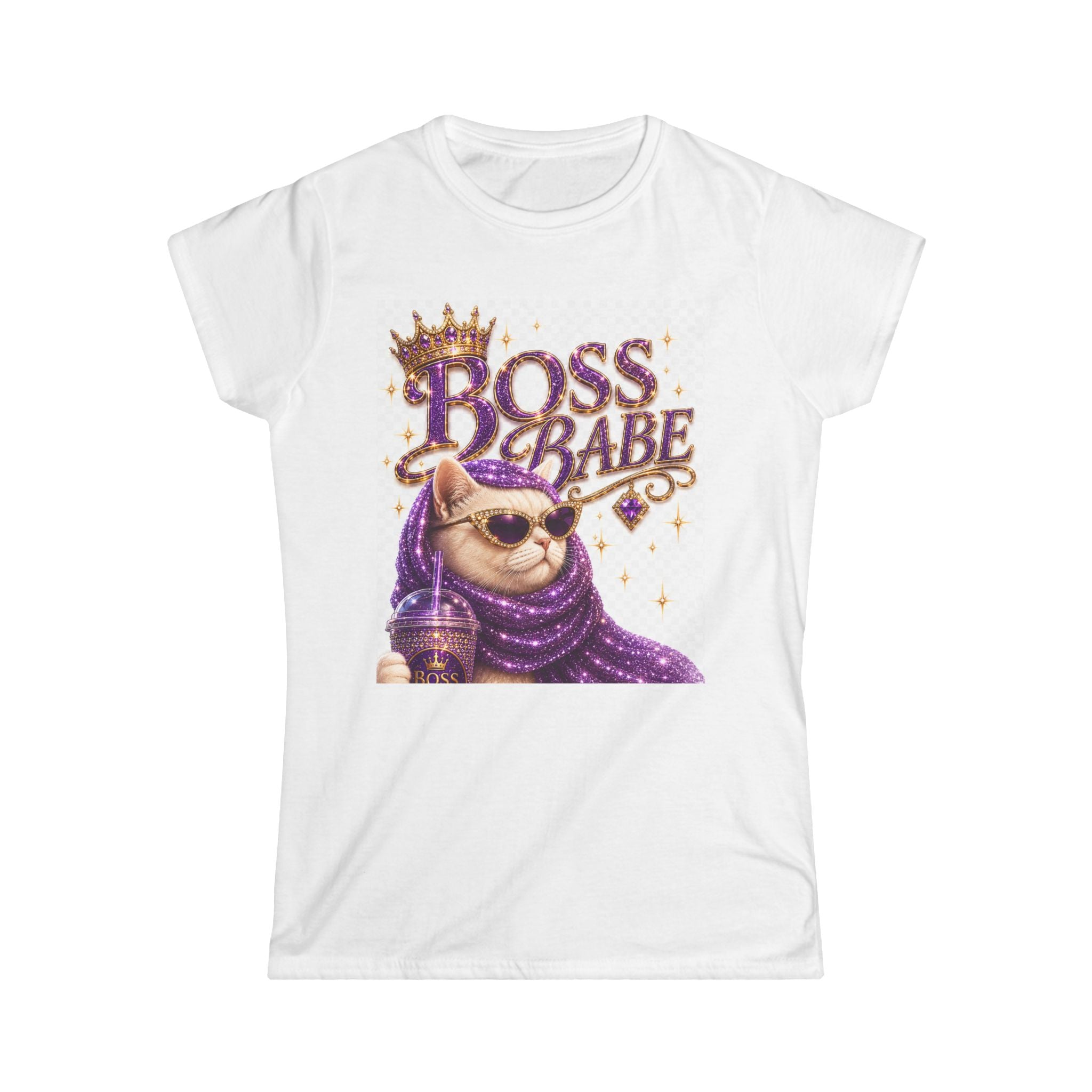 Boss Babe / Sassy Cat Graphic Tee — Women's Empowerment Short Sleeve Shirt