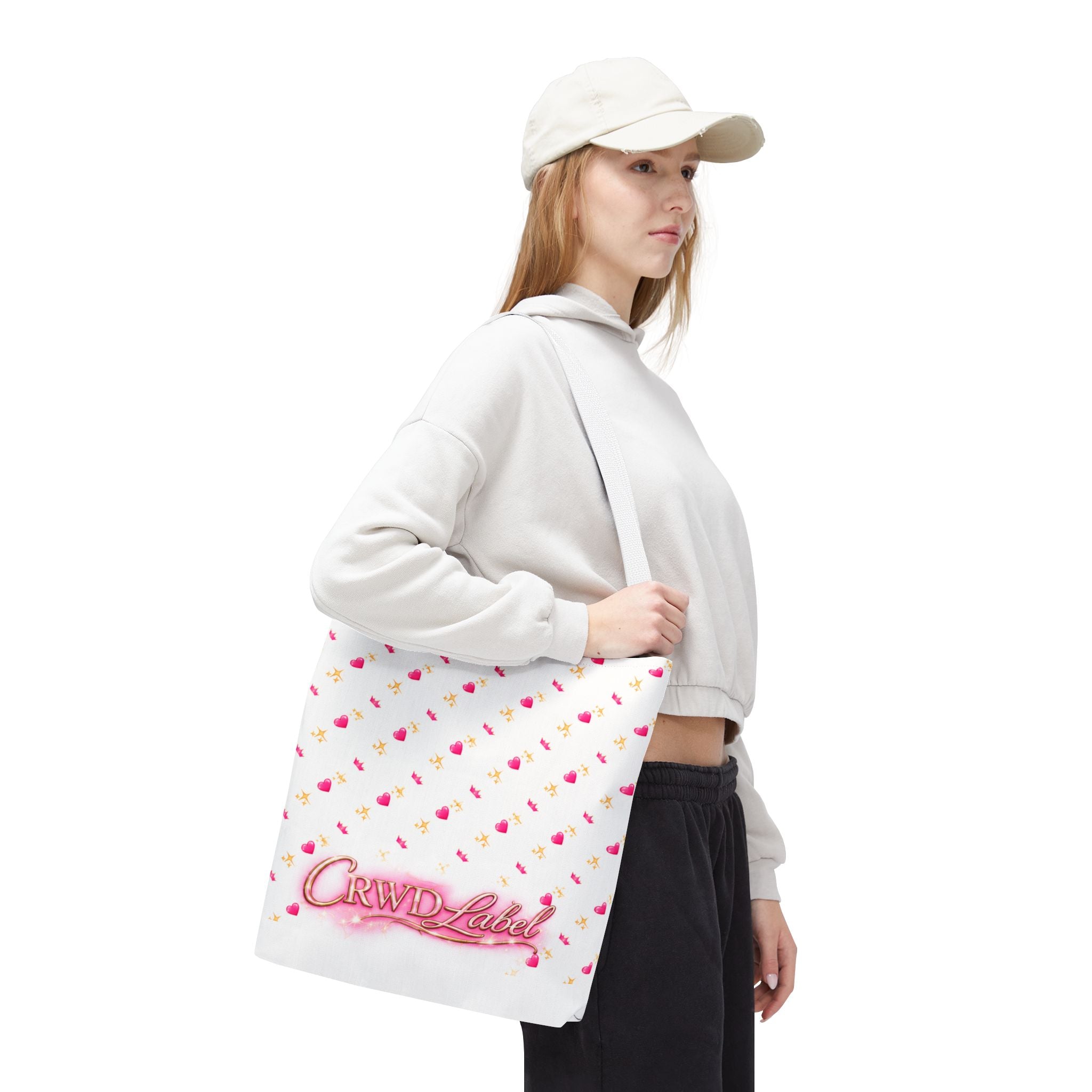Unbothered Cat Tote Bag – Pink Cute Coffee Cat AOP Tote