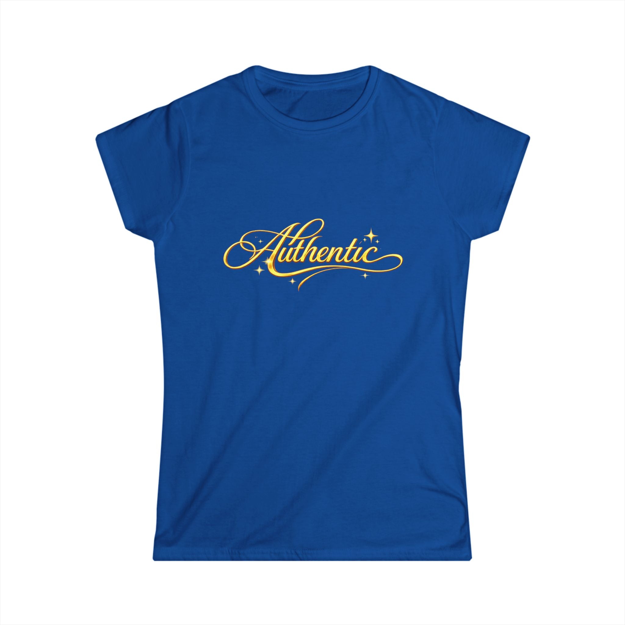 Authentic gold script tee Women's Softstyle Tee