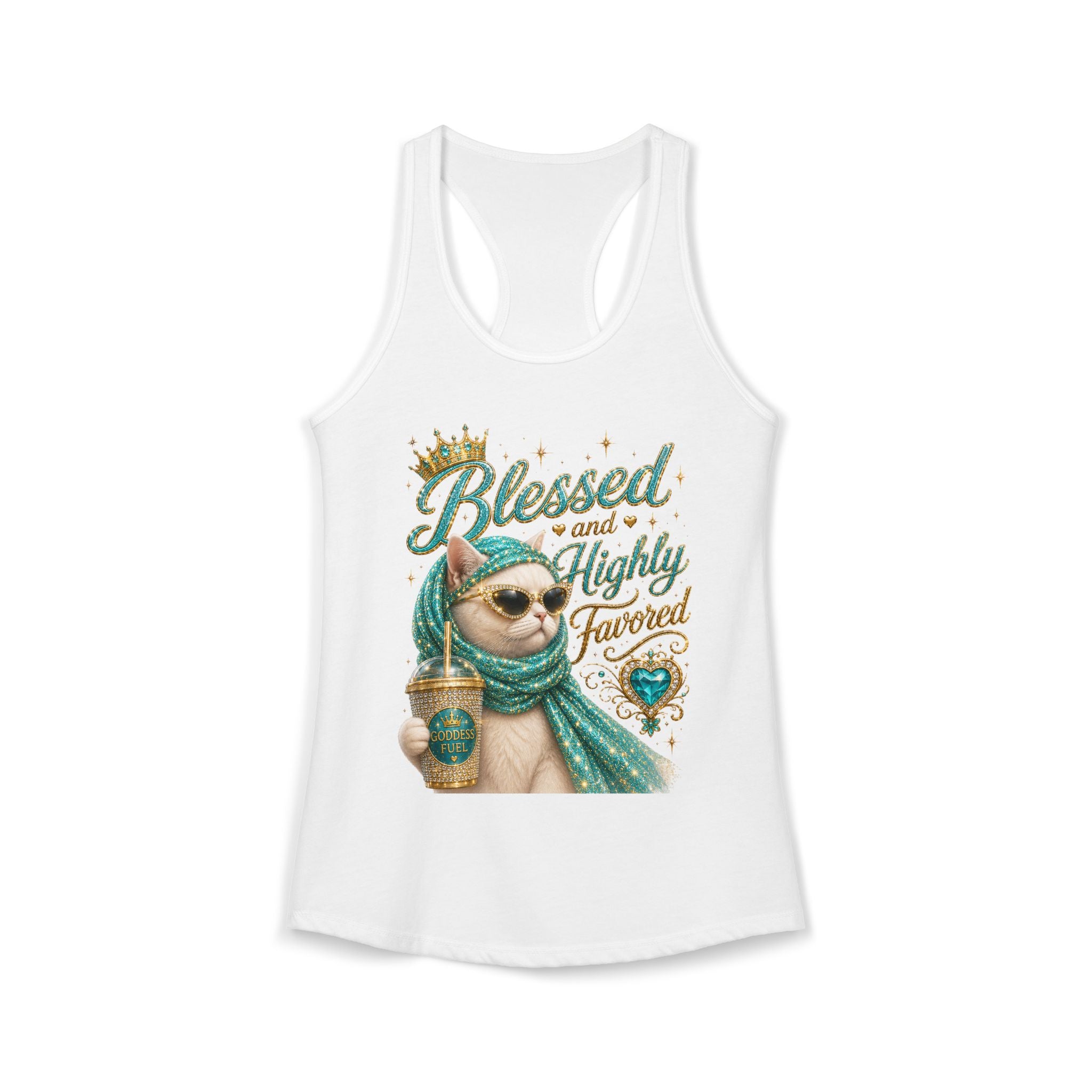 Blessed & Highly Favored Sassy Cat Graphic T