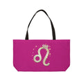 Leo Flex Weekender Tote Bag — Leo Zodiac Glitter Crown "Leo Energy: Flexing On Them" Astrology Tote
